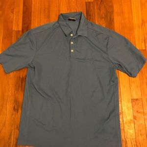 Nike Golf Polo Shirt Sz Large Blue Fit Dry EUC